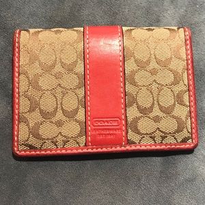 Authentic COACH leather/canvas wallet